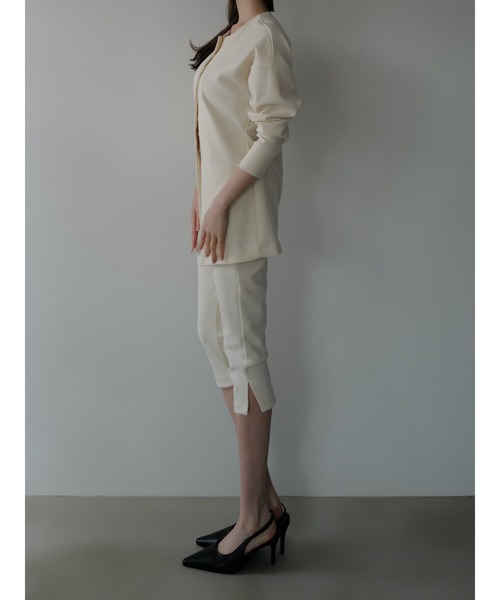 celon（セロン）の「side slit slim pants（その他パンツ・レディース・ブラック/アイボリー・FREE）」の21枚目の写真