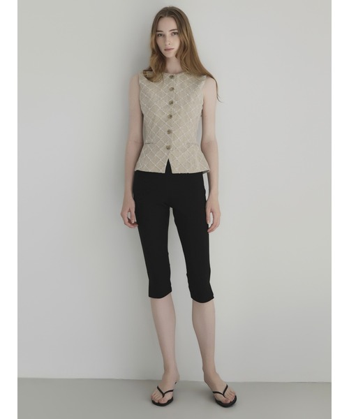 celon(セロン)の「side slit slim pants(その他パンツ・レディース・ブラック/アイボリー・FREE)」の8枚目の写真