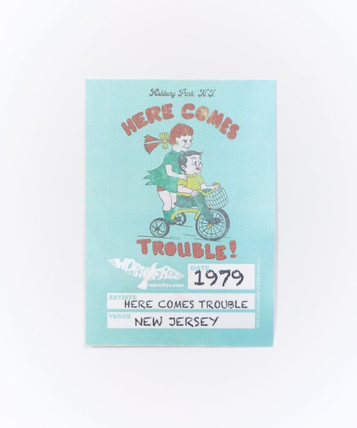 WORN FREE（ウォーンフリー）の「【 WORN FREE / ウォーンフリー 】HERE COMES TROUBLE S/S TEE（Tシャツ/カットソー・メンズ・ホワイト・S/M/L/XL）」の3枚目の写真
