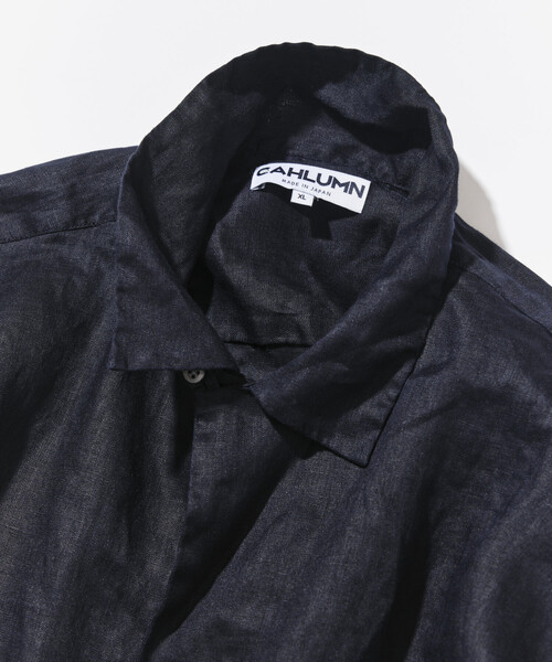 CAHLUMN(カウラム)の「CAHLUMN/カウラム Linen Open Collar Long Sleeve Shirt(シャツ/ブラウス・メンズ・ネイビー/ブラウン/ホワイト/ライトグレー/サックスブルー・LARGE/X-LARGE/XX-LARGE/MEDIUM)」の6枚目の写真