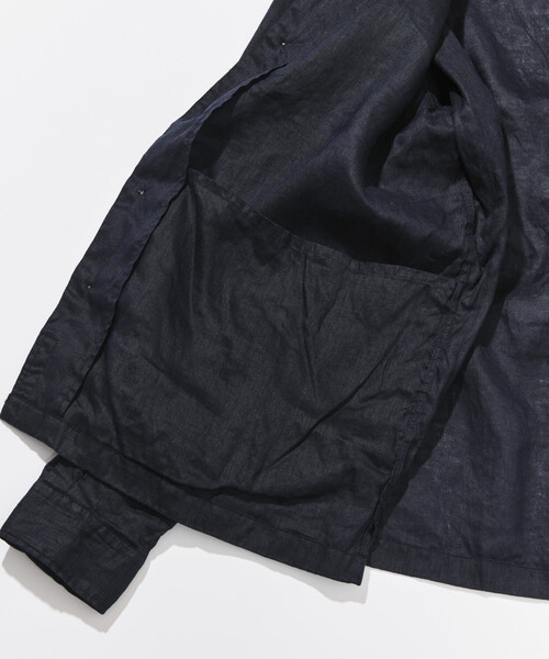 CAHLUMN(カウラム)の「CAHLUMN/カウラム Linen Open Collar Long Sleeve Shirt(シャツ/ブラウス・メンズ・ネイビー/ブラウン/ホワイト/ライトグレー/サックスブルー・LARGE/X-LARGE/XX-LARGE/MEDIUM)」の14枚目の写真