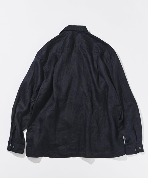 CAHLUMN(カウラム)の「CAHLUMN/カウラム Linen Open Collar Long Sleeve Shirt(シャツ/ブラウス・メンズ・ネイビー/ブラウン/ホワイト/ライトグレー/サックスブルー・LARGE/X-LARGE/XX-LARGE/MEDIUM)」の15枚目の写真