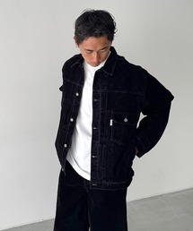 choice_cnl（チョイス）の「SUPERTHANKS　ブラックフロッキーデニムジャケット（デニムジャケット）」