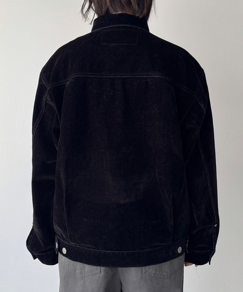 CANAL JEAN(キャナルジーン)の「SUPERTHANKS ブラックフロッキーデニムジャケット(デニムジャケット・レディース・ブラック・SMALL)」の12枚目の写真