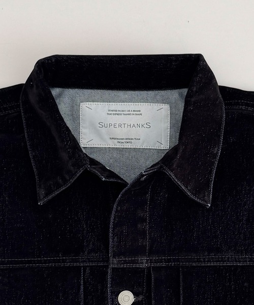 CANAL JEAN(キャナルジーン)の「SUPERTHANKS ブラックフロッキーデニムジャケット(デニムジャケット・レディース・ブラック・SMALL)」の15枚目の写真