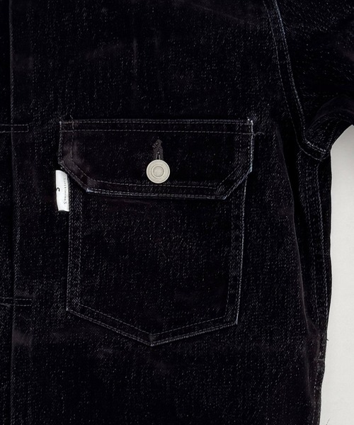 CANAL JEAN(キャナルジーン)の「SUPERTHANKS ブラックフロッキーデニムジャケット(デニムジャケット・レディース・ブラック・SMALL)」の16枚目の写真