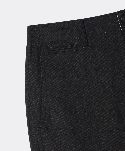 MUSINSA STANDARD（ムシンサスタンダード）の「デニムライクオフィサーショーツ[ブラック]（その他パンツ・メンズ・その他・26/27/28/29/30/31/32/33/34/36/38/40/42）」の5枚目の写真