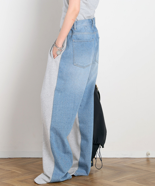AP STUDIO(エーピーストゥディオ)の「【BETTTER/ベター】TRACK DENIM TROUSER(スウェットパンツ・レディース・ライトグレー・FREE)」の18枚目の写真