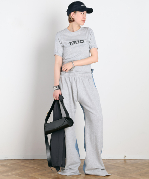 AP STUDIO(エーピーストゥディオ)の「【BETTTER/ベター】TRACK DENIM TROUSER(スウェットパンツ・レディース・ライトグレー・FREE)」の20枚目の写真
