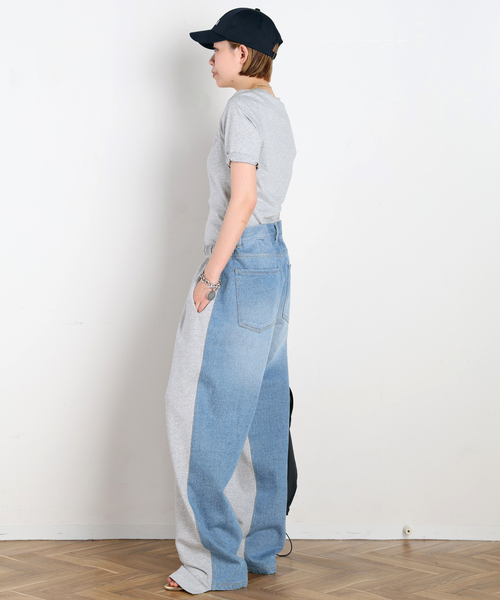 AP STUDIO(エーピーストゥディオ)の「【BETTTER/ベター】TRACK DENIM TROUSER(スウェットパンツ・レディース・ライトグレー・FREE)」の21枚目の写真