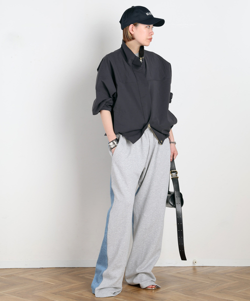 AP STUDIO(エーピーストゥディオ)の「【BETTTER/ベター】TRACK DENIM TROUSER(スウェットパンツ・レディース・ライトグレー・FREE)」の12枚目の写真