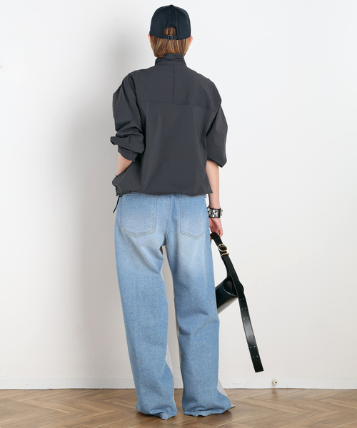 AP STUDIO(エーピーストゥディオ)の「【BETTTER/ベター】TRACK DENIM TROUSER(スウェットパンツ・レディース・ライトグレー・FREE)」の14枚目の写真