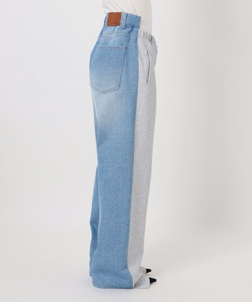 AP STUDIO(エーピーストゥディオ)の「【BETTTER/ベター】TRACK DENIM TROUSER(スウェットパンツ・レディース・ライトグレー・FREE)」の6枚目の写真