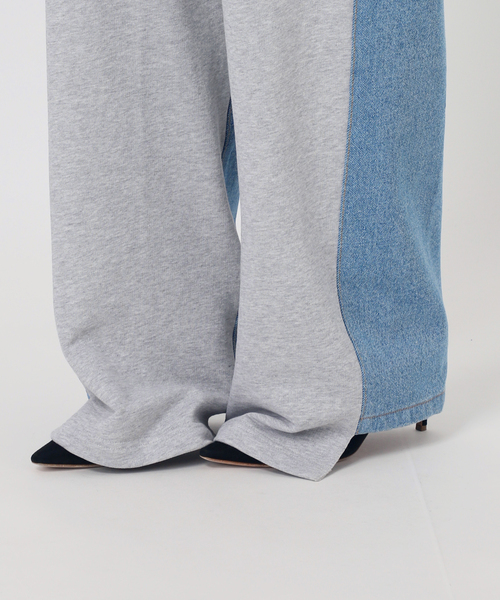 AP STUDIO(エーピーストゥディオ)の「【BETTTER/ベター】TRACK DENIM TROUSER(スウェットパンツ・レディース・ライトグレー・FREE)」の10枚目の写真