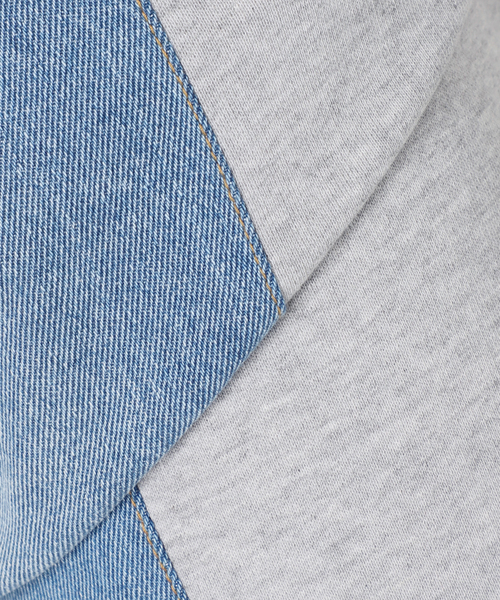 AP STUDIO(エーピーストゥディオ)の「【BETTTER/ベター】TRACK DENIM TROUSER(スウェットパンツ・レディース・ライトグレー・FREE)」の5枚目の写真