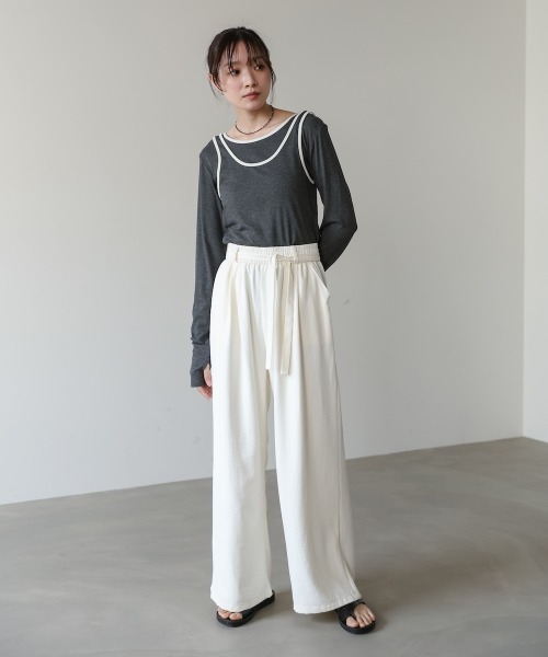 Bab(バブ)の「ベーシックカラーパンツ(その他パンツ・レディース・ホワイト/イエロー/ブルー/ブラック/ピンク・M)」の7枚目の写真