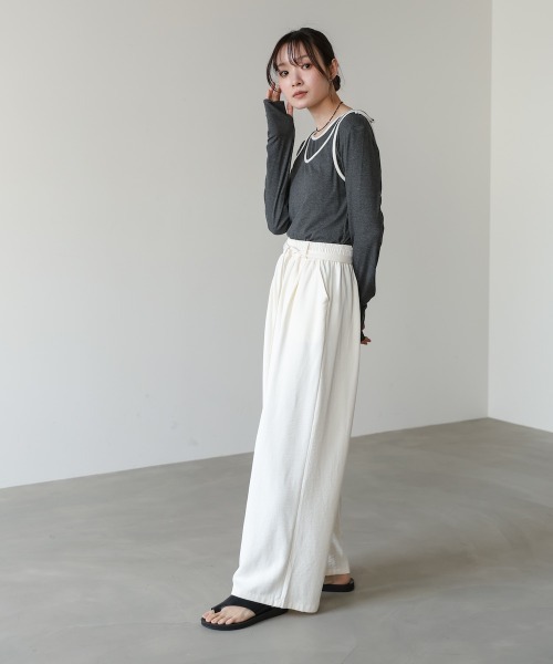 Bab(バブ)の「ベーシックカラーパンツ(その他パンツ・レディース・ホワイト/イエロー/ブルー/ブラック/ピンク・M)」の9枚目の写真
