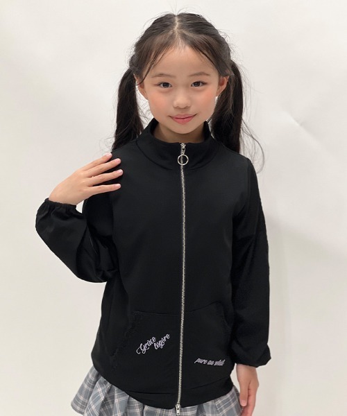axes femme(アクシーズファム)の「UVカットジップパーカー(パーカー・キッズ・ブラック/ホワイト・MEDIUM/LARGE/X-LARGE)」の2枚目の写真