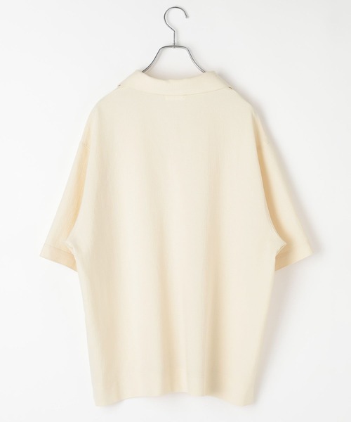 BAYFLOW（ベイフロー）の「キーネックシャツ（ポロシャツ・メンズ・アイボリー/ブラウン・LARGE/MEDIUM）」の12枚目の写真
