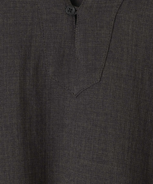 BAYFLOW（ベイフロー）の「キーネックシャツ（ポロシャツ・メンズ・アイボリー/ブラウン・LARGE/MEDIUM）」の16枚目の写真