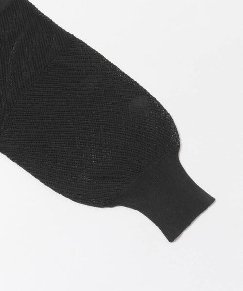 ITEMS URBANRESEARCH（アイテムズ アーバンリサーチ）の「メッシュ半袖カーディガン（ニット/セーター・レディース・ベージュ/ブラック/ホワイト・FREE）」の9枚目の写真