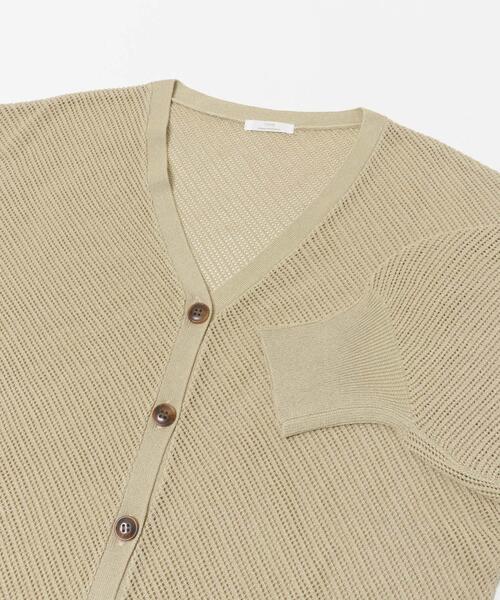 ITEMS URBANRESEARCH（アイテムズ アーバンリサーチ）の「メッシュ半袖カーディガン（ニット/セーター・レディース・ベージュ/ブラック/ホワイト・FREE）」の15枚目の写真