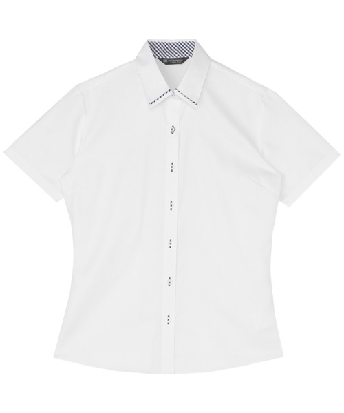 TOKYO SHIRTS(トウキョウシャツ)の「【吸水速乾】 形態安定ノンアイロン レギュラー 半袖ビジネスワイシャツ(ビジネスシャツ・レディース・ホワイト・XL/M/S/LL/L)」の1枚目の写真