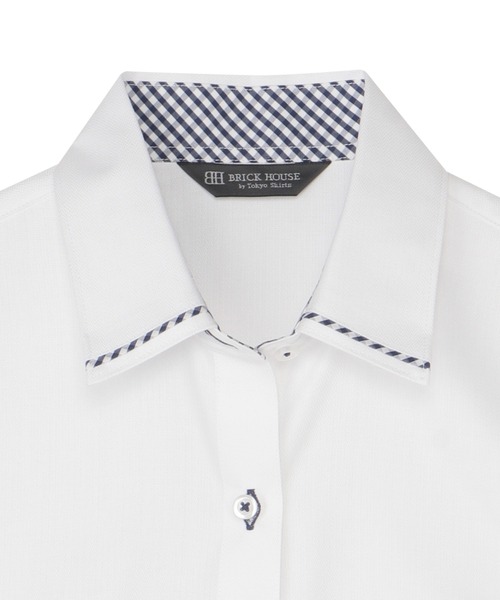 TOKYO SHIRTS(トウキョウシャツ)の「【吸水速乾】 形態安定ノンアイロン レギュラー 半袖ビジネスワイシャツ(ビジネスシャツ・レディース・ホワイト・XL/M/S/LL/L)」の3枚目の写真