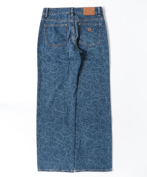 A BATHING APE(アベイシングエイプ)の「CAMO WASHED STRAIGHT CUT JEANS(デニムパンツ・レディース・ライトインディゴブルー/インディゴブルー・X-SMALL/MEDIUM/SMALL)」の7枚目の写真
