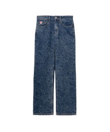 CAMO WASHED STRAIGHT CUT JEANS