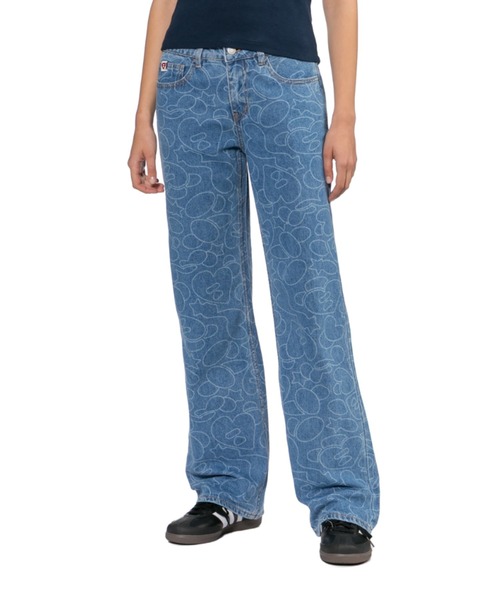 A BATHING APE(アベイシングエイプ)の「CAMO WASHED STRAIGHT CUT JEANS(デニムパンツ・レディース・ライトインディゴブルー/インディゴブルー・X-SMALL/MEDIUM/SMALL)」の6枚目の写真