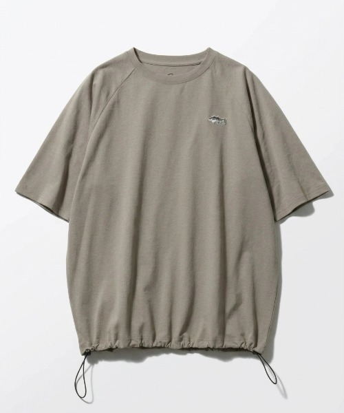 SIERRA DESIGNS(シェラデザイン)の「2026SS SIERRA DESIGNS/シェラデザイン オーバーサイズ ワンポイント刺繍 ドローコード付Tシャツ(Tシャツ/カットソー・メンズ・ブラック/ホワイト/ベージュ・M/LL/L)」の3枚目の写真