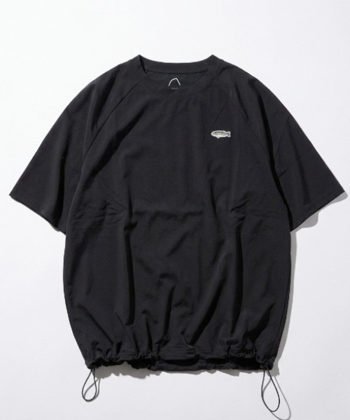 SIERRA DESIGNS(シェラデザイン)の「2026SS SIERRA DESIGNS/シェラデザイン オーバーサイズ ワンポイント刺繍 ドローコード付Tシャツ(Tシャツ/カットソー・メンズ・ブラック/ホワイト/ベージュ・M/LL/L)」の1枚目の写真