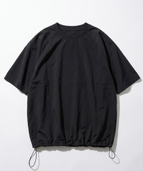 SIERRA DESIGNS(シェラデザイン)の「2026SS SIERRA DESIGNS/シェラデザイン オーバーサイズ ワンポイント刺繍 ドローコード付Tシャツ(Tシャツ/カットソー・メンズ・ブラック/ホワイト/ベージュ・M/LL/L)」の4枚目の写真