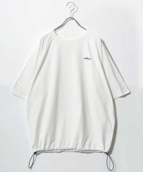 SIERRA DESIGNS(シェラデザイン)の「2026SS SIERRA DESIGNS/シェラデザイン オーバーサイズ ワンポイント刺繍 ドローコード付Tシャツ(Tシャツ/カットソー・メンズ・ブラック/ホワイト/ベージュ・M/LL/L)」の10枚目の写真