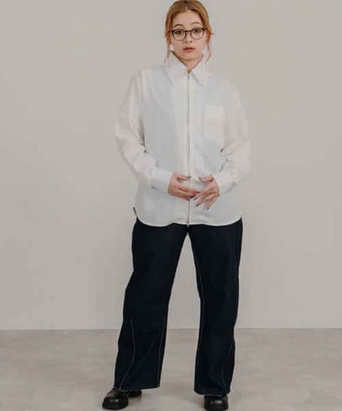 merrylatte(メリーラテ)の「ダブルジップシャツ【IROHANI】(シャツ/ブラウス・レディース・ホワイト・FREE)」の8枚目の写真
