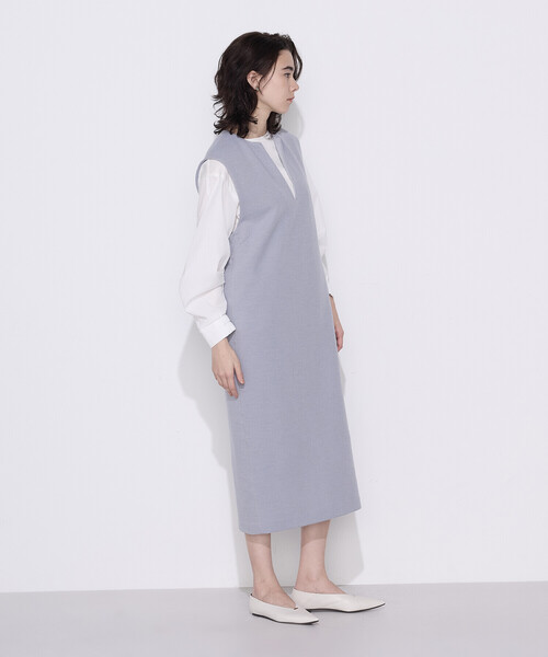Gabardine K.T(ギャバジンケーティー)の「ケーブルニットベスト付き ワンピース(ワンピース・レディース・ブラック/グレー・9号/7号)」の7枚目の写真
