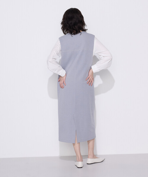 Gabardine K.T(ギャバジンケーティー)の「ケーブルニットベスト付き ワンピース(ワンピース・レディース・ブラック/グレー・9号/7号)」の8枚目の写真