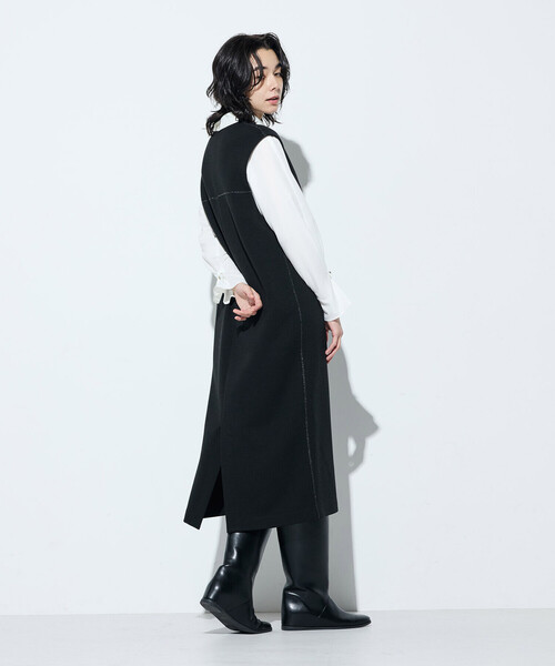 Gabardine K.T(ギャバジンケーティー)の「ケーブルニットベスト付き ワンピース(ワンピース・レディース・ブラック/グレー・9号/7号)」の15枚目の写真