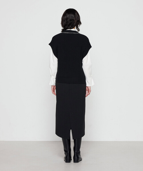 Gabardine K.T(ギャバジンケーティー)の「ケーブルニットベスト付き ワンピース(ワンピース・レディース・ブラック/グレー・9号/7号)」の20枚目の写真