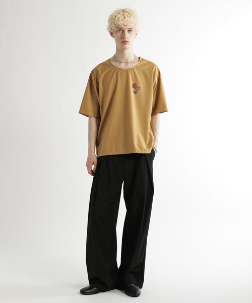 HARE(ハレ)の「フラワーコラージュフハクプルオーバー(HARE)(Tシャツ/カットソー・メンズ・ホワイト/イエロー/ブラック・FREE)」の10枚目の写真