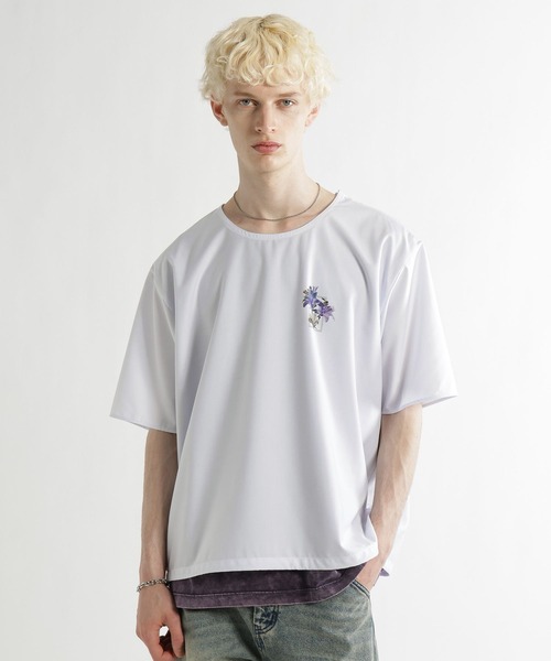 HARE(ハレ)の「フラワーコラージュフハクプルオーバー(HARE)(Tシャツ/カットソー・メンズ・ホワイト/イエロー/ブラック・FREE)」の12枚目の写真