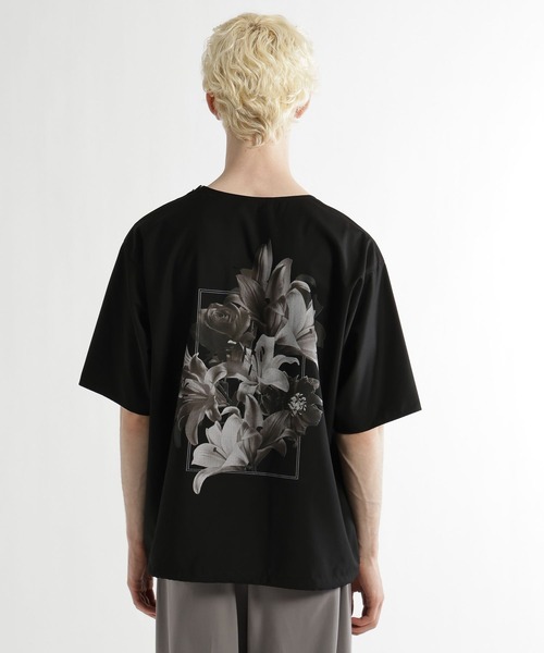 HARE(ハレ)の「フラワーコラージュフハクプルオーバー(HARE)(Tシャツ/カットソー・メンズ・ホワイト/イエロー/ブラック・FREE)」の21枚目の写真