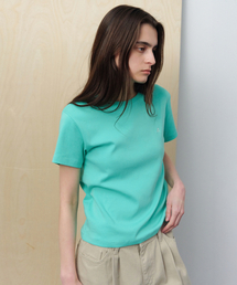 LEVAR（レバー）の「All-day Cotton Rib T-shirt - Florida Mint（Tシャツ/カットソー）」