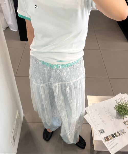 LEVAR（レバー）の「All-day Cotton Rib T-shirt - Florida Mint（Tシャツ/カットソー・レディース・その他・SMALL/MEDIUM）」の4枚目の写真
