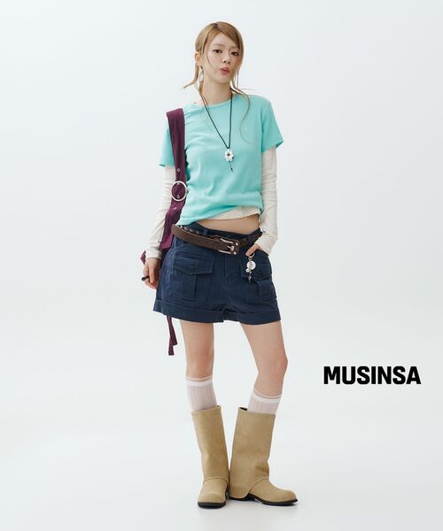 LEVAR（レバー）の「All-day Cotton Rib T-shirt - Florida Mint（Tシャツ/カットソー・レディース・その他・SMALL/MEDIUM）」の5枚目の写真
