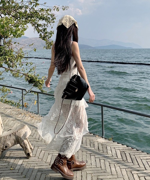 HALEY PESCA（ヘーリーペスカ）の「HALEY PESCA/レースティアード アシンメトリーキャミワンピース（ワンピース・レディース・ホワイト・MEDIUM/SMALL）」の17枚目の写真