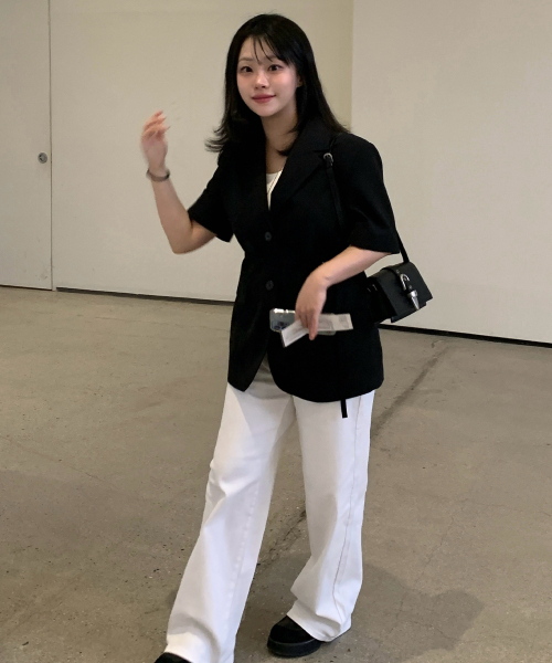 MIND BRIDGE WOMEN（マインドブリッジウーマン）の「[W]ワイドホワイトデニムパンツ（デニムパンツ・レディース・ホワイト・55/66/77）」の5枚目の写真