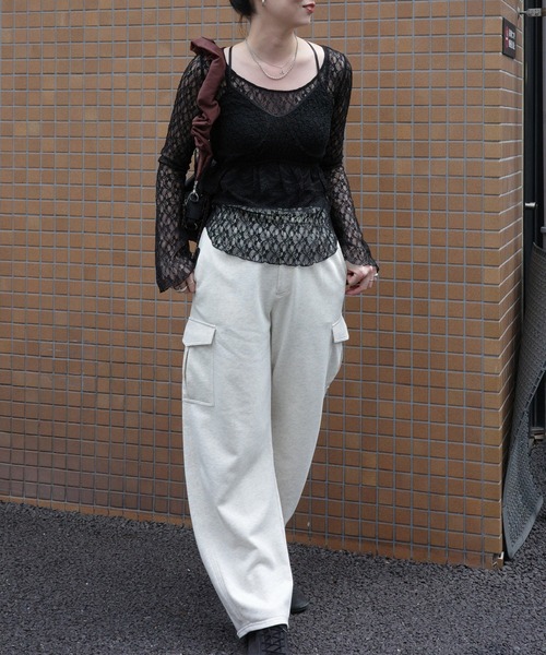 Ameri(アメリ)の「MINIMAL MILITARY SWEAT PANTS(スウェットパンツ・レディース・オートミール/ピンク/ブラウン・MEDIUM/SMALL)」の15枚目の写真