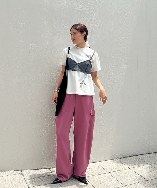 Ameri(アメリ)の「MINIMAL MILITARY SWEAT PANTS(スウェットパンツ・レディース・オートミール/ピンク/ブラウン・MEDIUM/SMALL)」の16枚目の写真